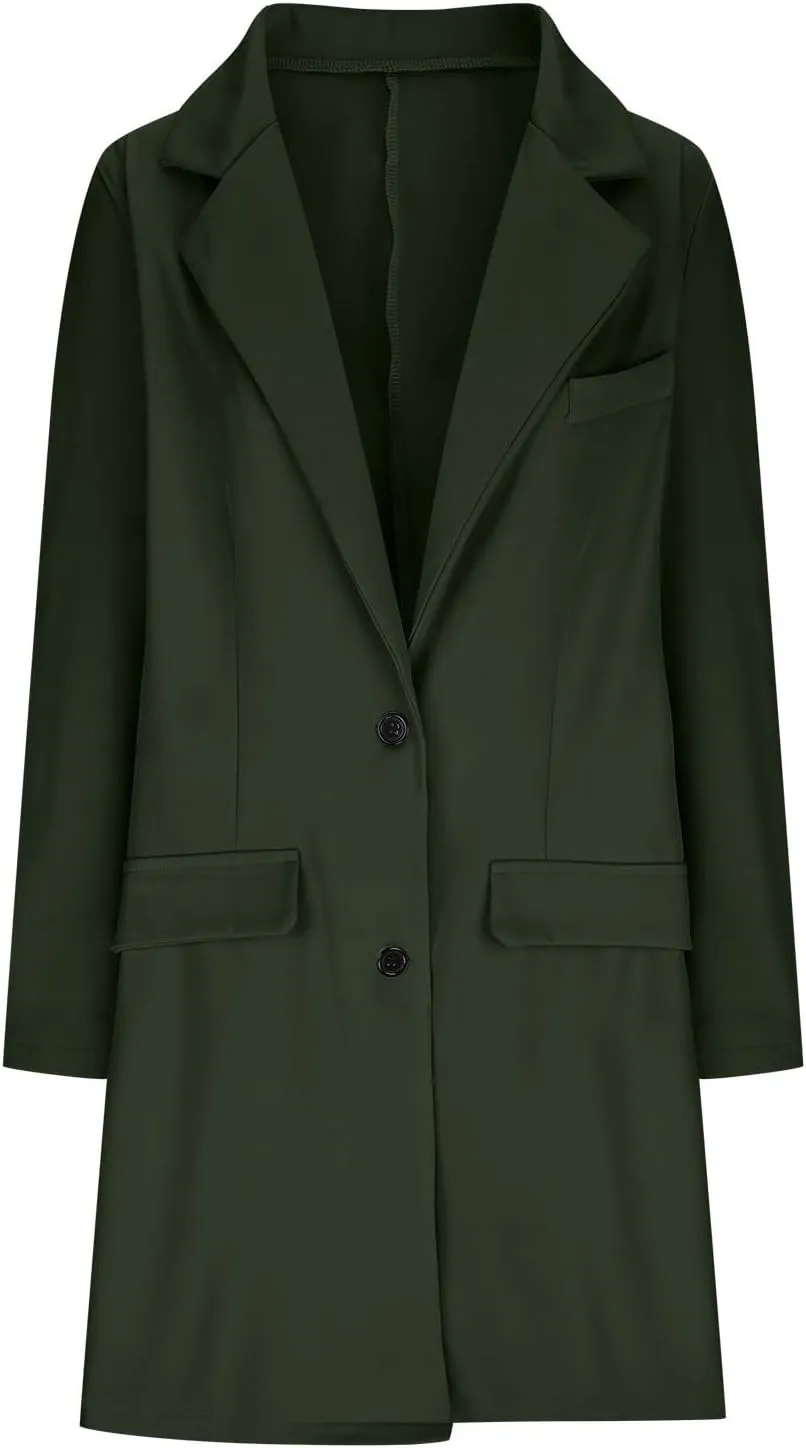 Women Coats,Elegant Notched Collar Double Breasted Wool Blend Over Coat Double-Breasted Lapel Jacket Outwear