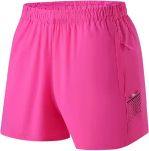 Women Quick Dry Running Shorts Plus Size Lightweight Athletic Workout Short Zipper Pocket Gym Training Sports Pants