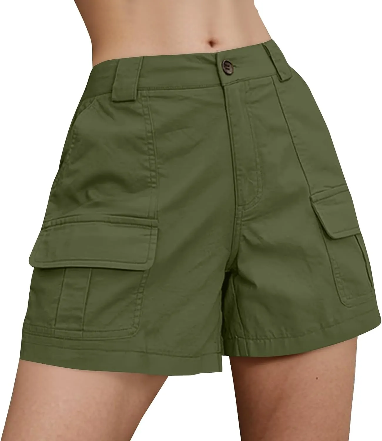 Women's 2025 Cargo Shorts Stretchy High Waisted Workout Shorts with Pockets Hiking Outdoor Adventures