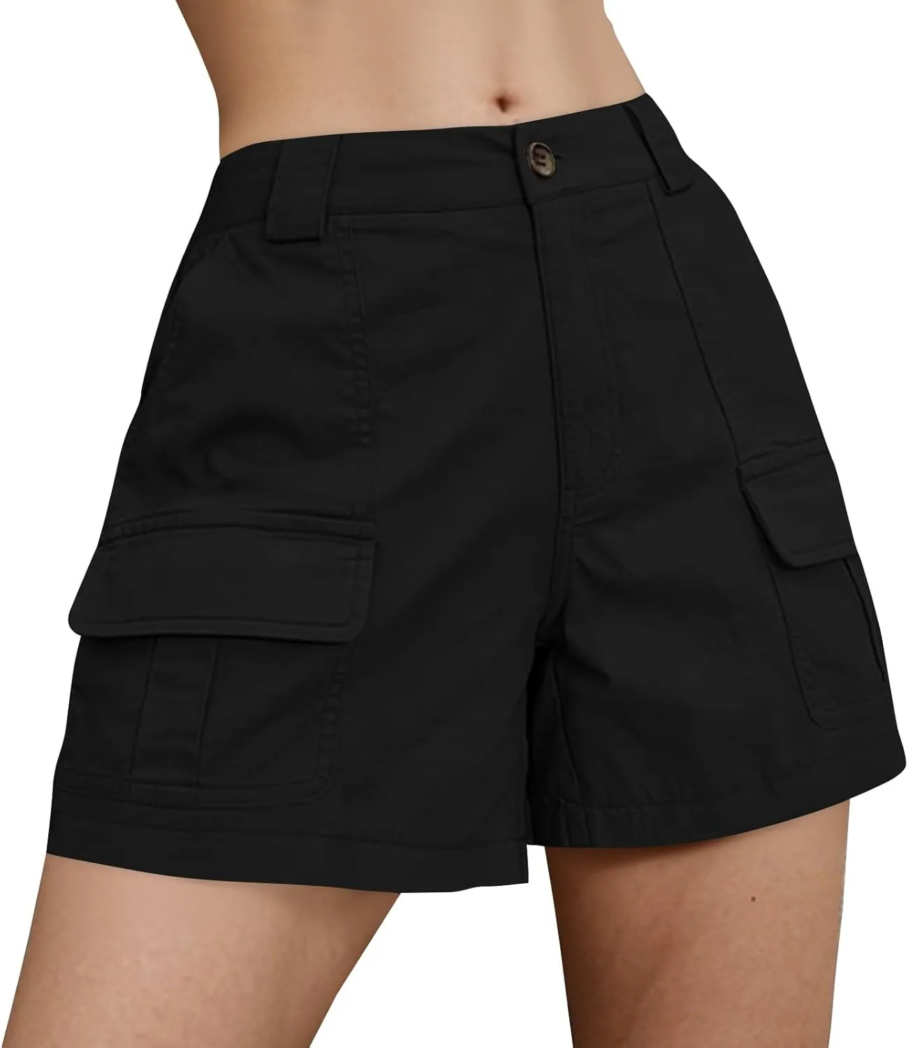 Women's 2025 Cargo Shorts Stretchy High Waisted Workout Shorts with Pockets Hiking Outdoor Adventures