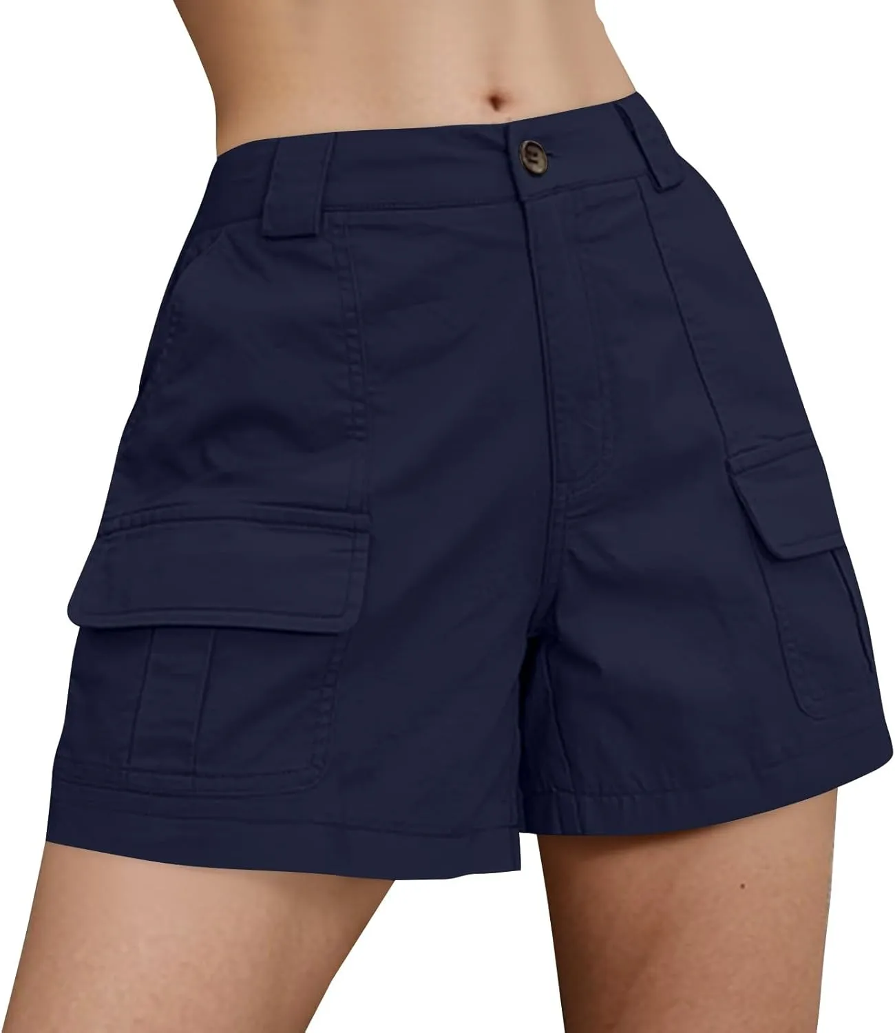 Women's 2025 Cargo Shorts Stretchy High Waisted Workout Shorts with Pockets Hiking Outdoor Adventures