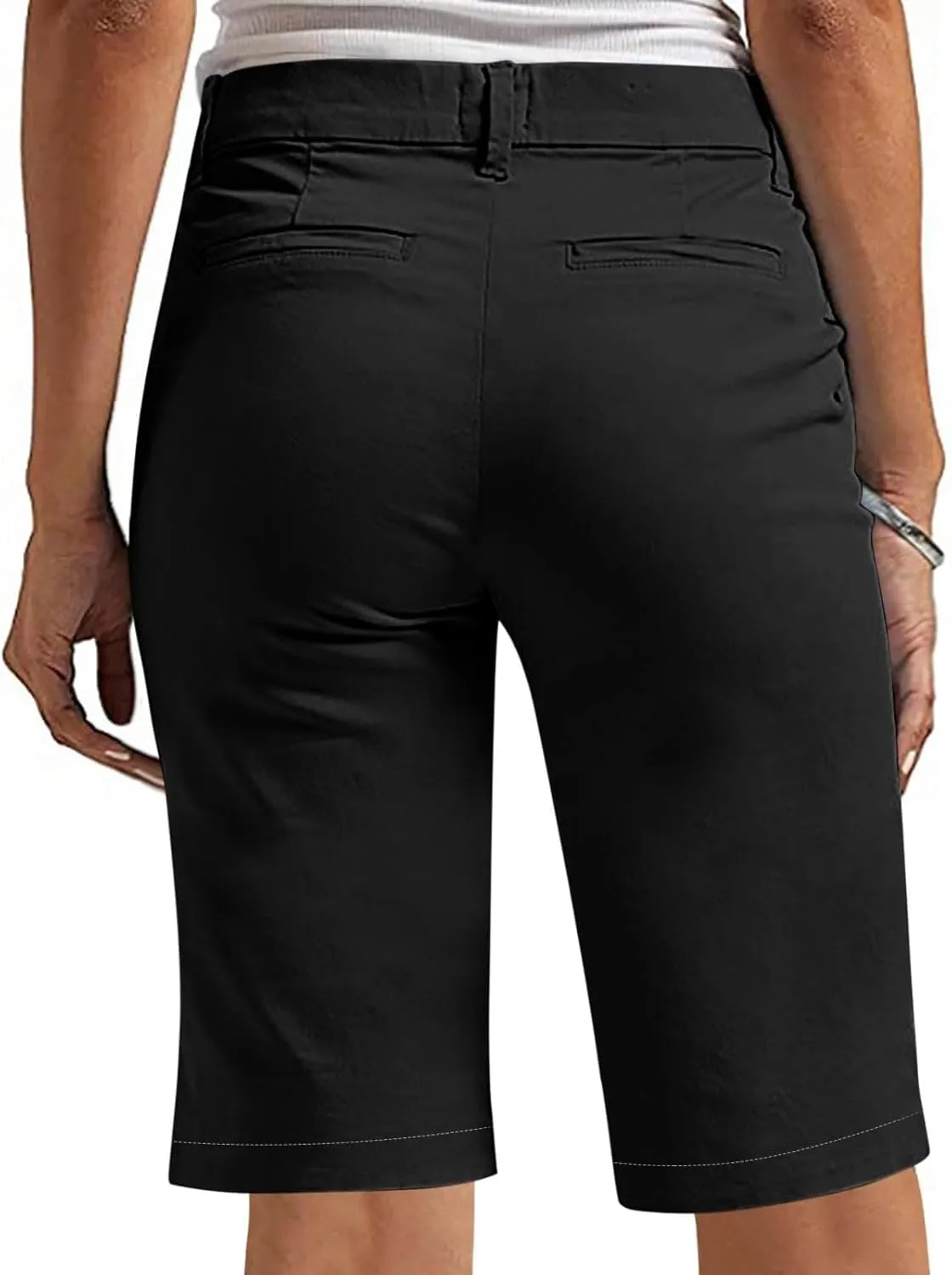 Women's Bermuda Shorts, Summer Dressy Shorts for Women Chino Straight Leg High Waisted Casual Summer