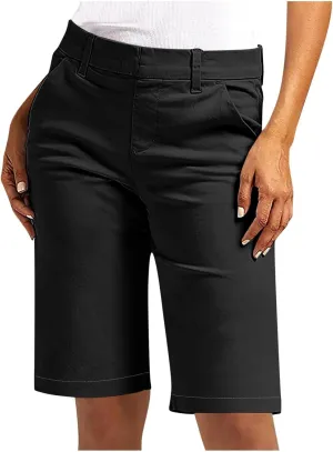 Women's Bermuda Shorts, Summer Dressy Shorts for Women Chino Straight Leg High Waisted Casual Summer