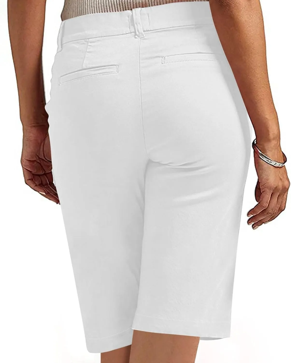 Women's Bermuda Shorts, Summer Straight Leg Chino Dressy Bike Shorts High Waisted Office Casual Party Sweat Shorts