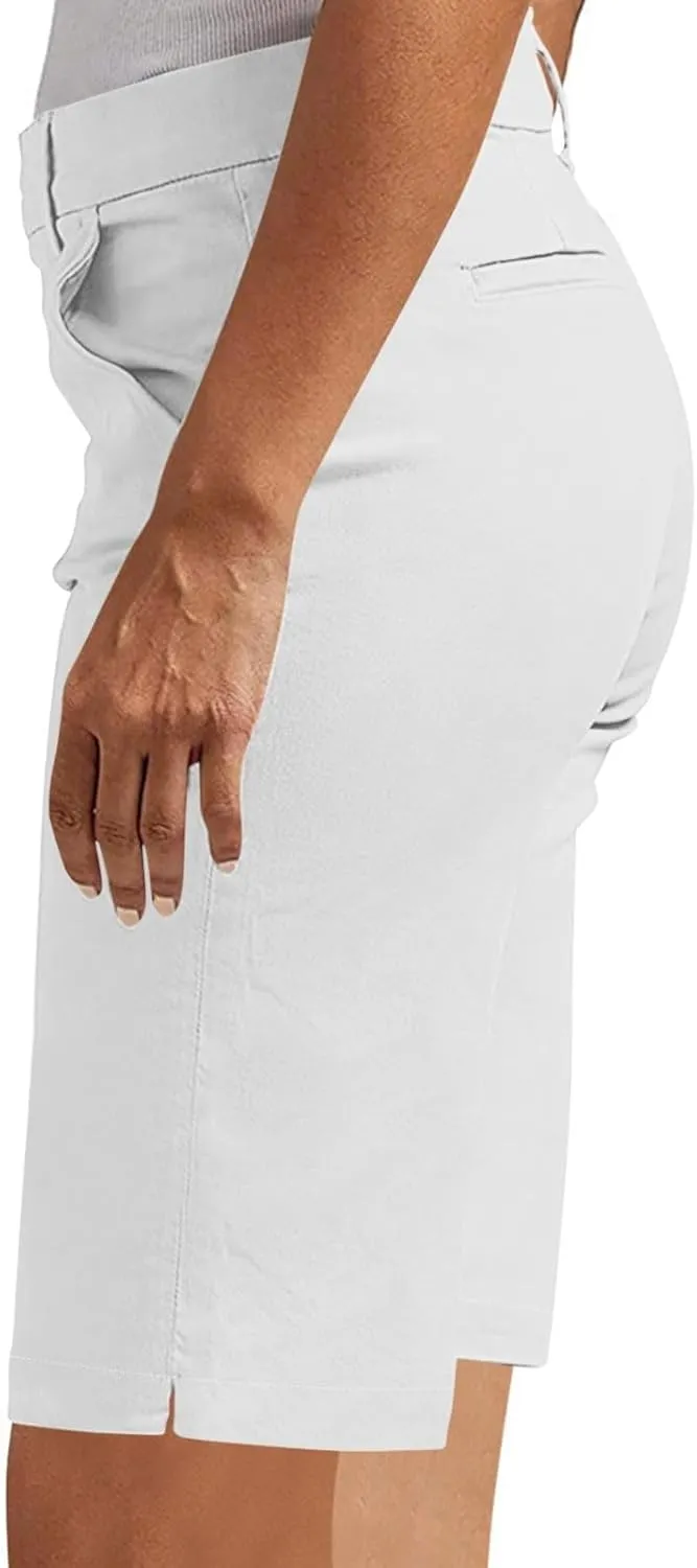 Women's Bermuda Shorts, Summer Straight Leg Chino Dressy Bike Shorts High Waisted Office Casual Party Sweat Shorts