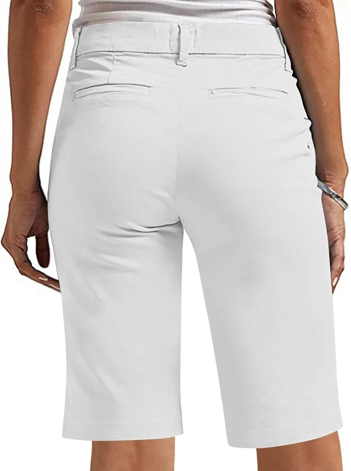 Women's Bermuda Shorts, Summer Straight Leg Chino Dressy Bike Shorts High Waisted Office Casual Party Sweat Shorts