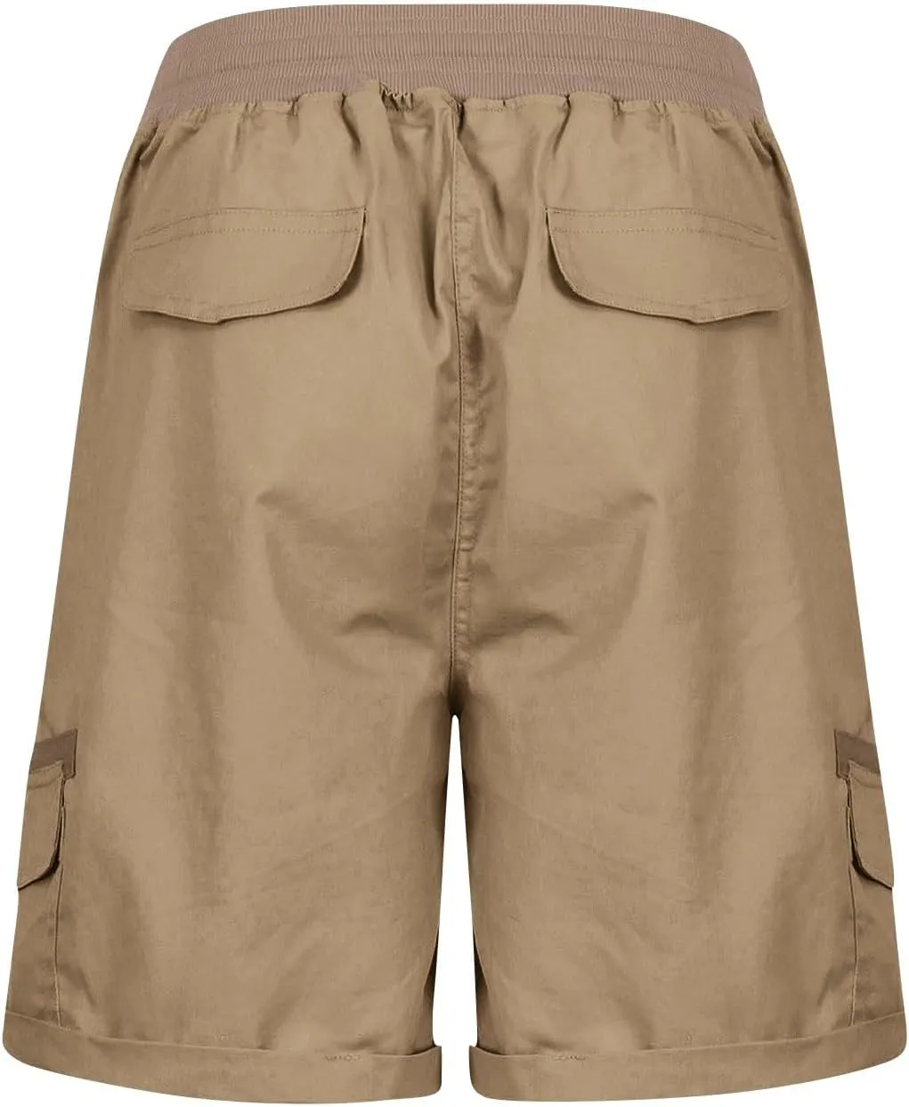 Womens Cargo Shorts 2025 Summer Casual Elastic High Waisted Drawstring Shorts Dressy Cotton Short Pants with Pocket