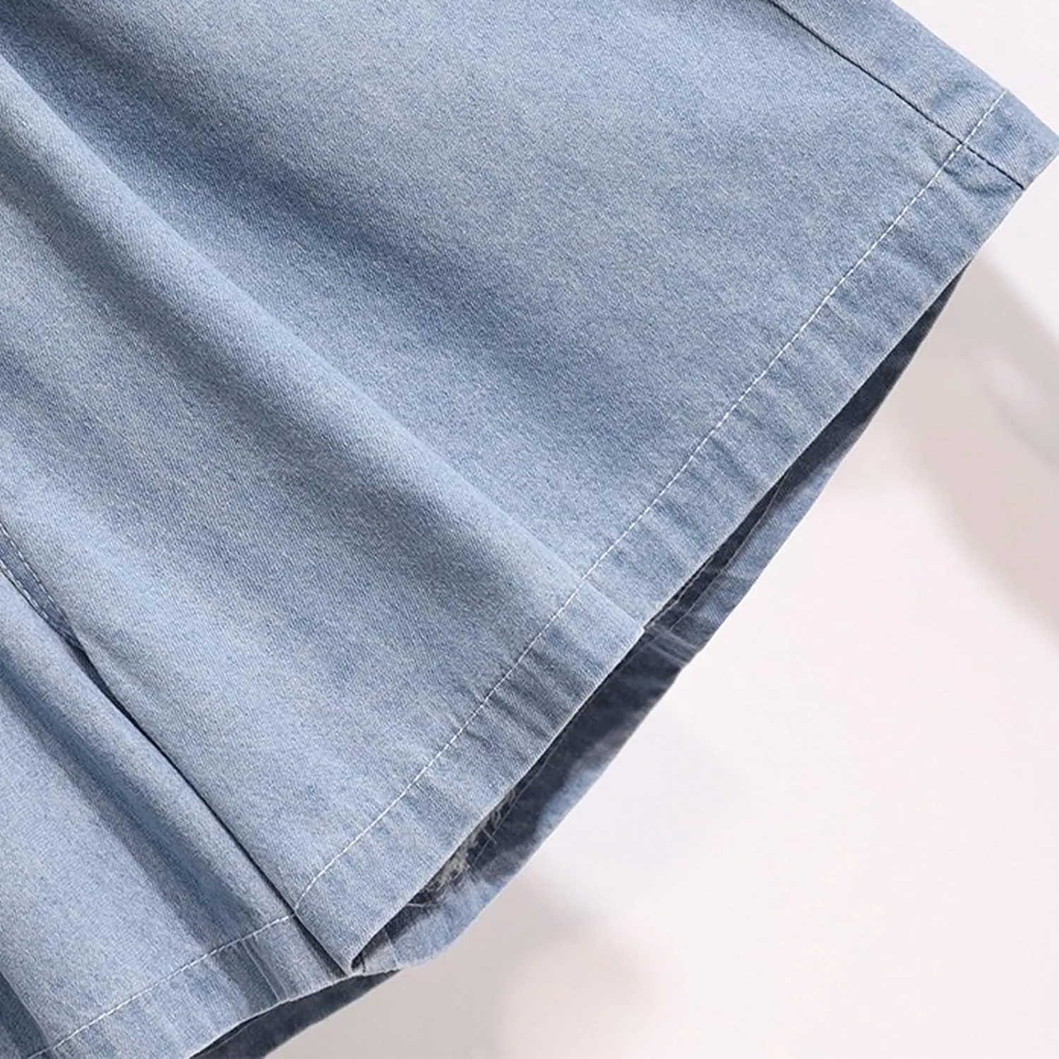 Women's Denim Shorts High Waisted Loose Short Pants Summer Wide Leg Jean Shorts Casual Light Short with Pockets