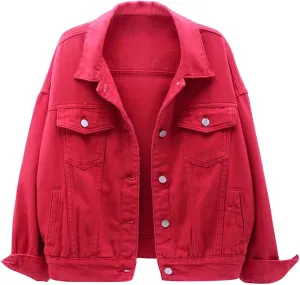 Womens Hooded Denim Jacket Layered Drawstring Casual Hoodie Long Sleeve Jean Jacket Vintage Stretch Cropped Jackets