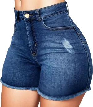 Womens Jean Shorts High Waisted Summer Stretchy Denim Shorts Ripped Frayed Raw Hem Trendy Jeans Short with Pockets 2025
