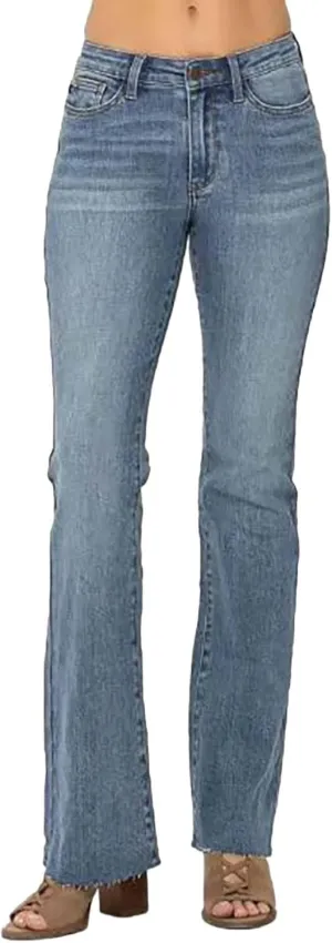 Womens Jeans Stretchy Stadeke Classic Waisted Flare Pants Juniors Pulll on Stretch Trousers for Women