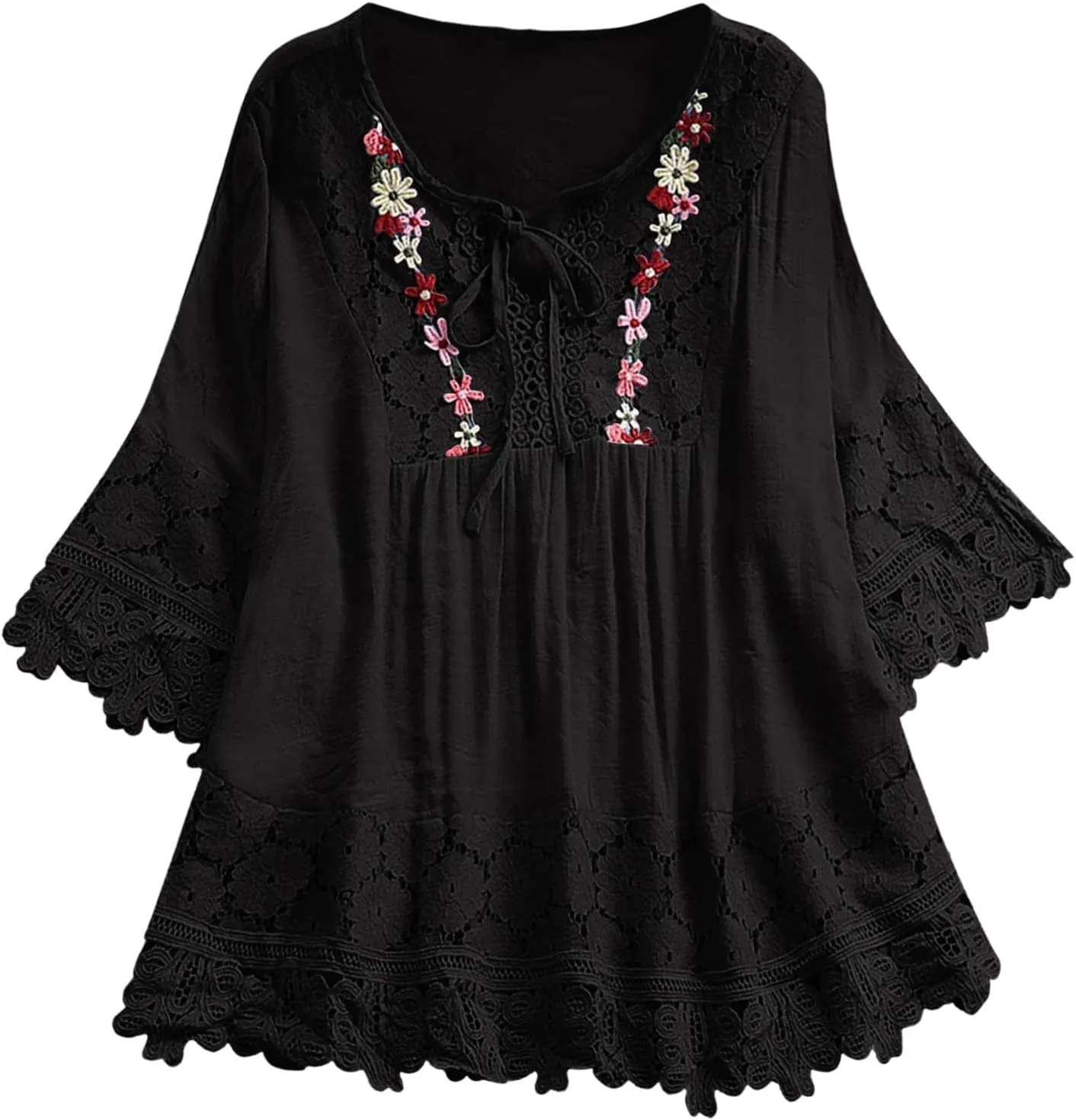 Womens Linen Shirts V-Neck Buttons Blouse Bohemian Boho Lightweight Tee Tops Short Sleeve Loose Fit T-Shirt