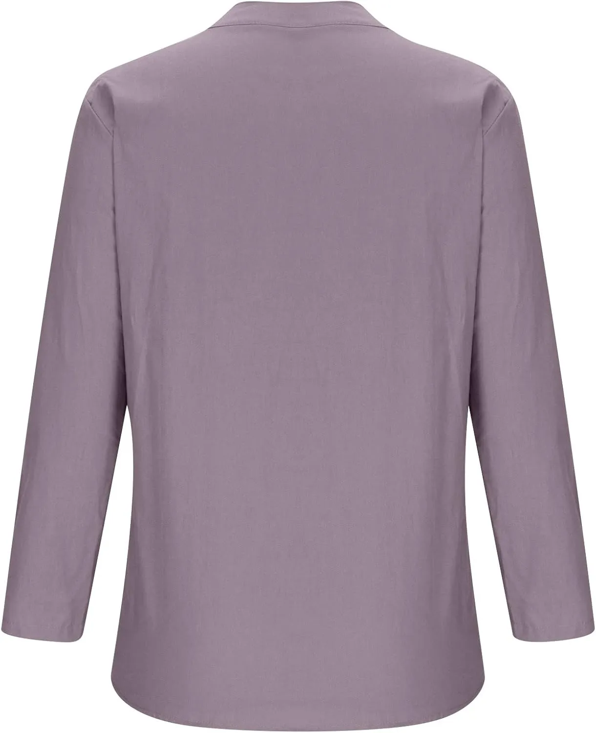 Women's Oversized Cotton Linen Shirts Blouses 2025 Casual 3/4 Sleeve Solid Color Tops Daily T Shirts Summer Tees