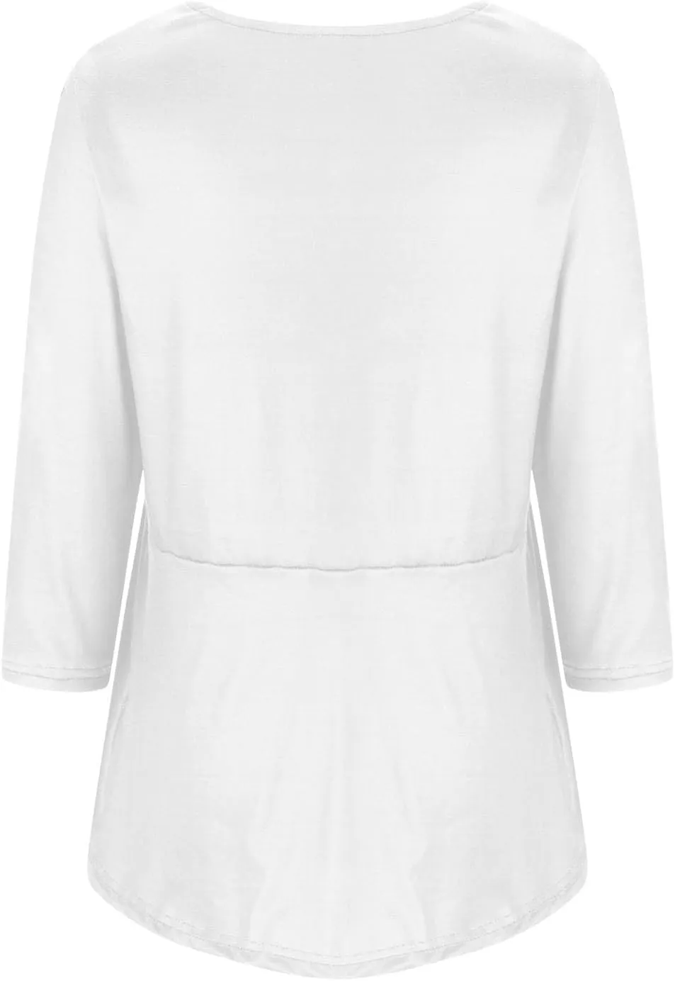 Womens Plus Size Tops 3/4 Sleeve Shirt Casual V Neck Pleated Flowy T Shirt Loose Fit Tunic Blouses Maternity Wear