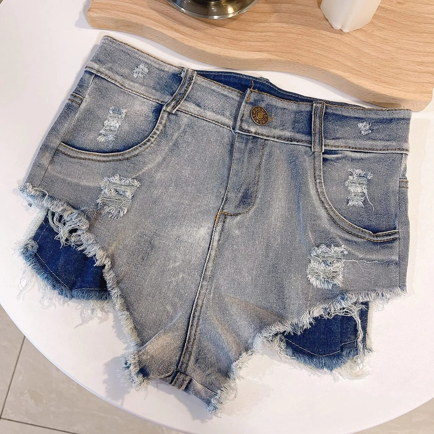 Women's Sexy High Waisted Stretch Mini Denim Shorts Hot Pants Clubwear