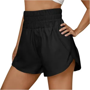 Womens Shorts High Waisted Casual Wide Leg Lightweight Workout Outfit Loose Stretch Quick-Dry Summer Athletic Clothes