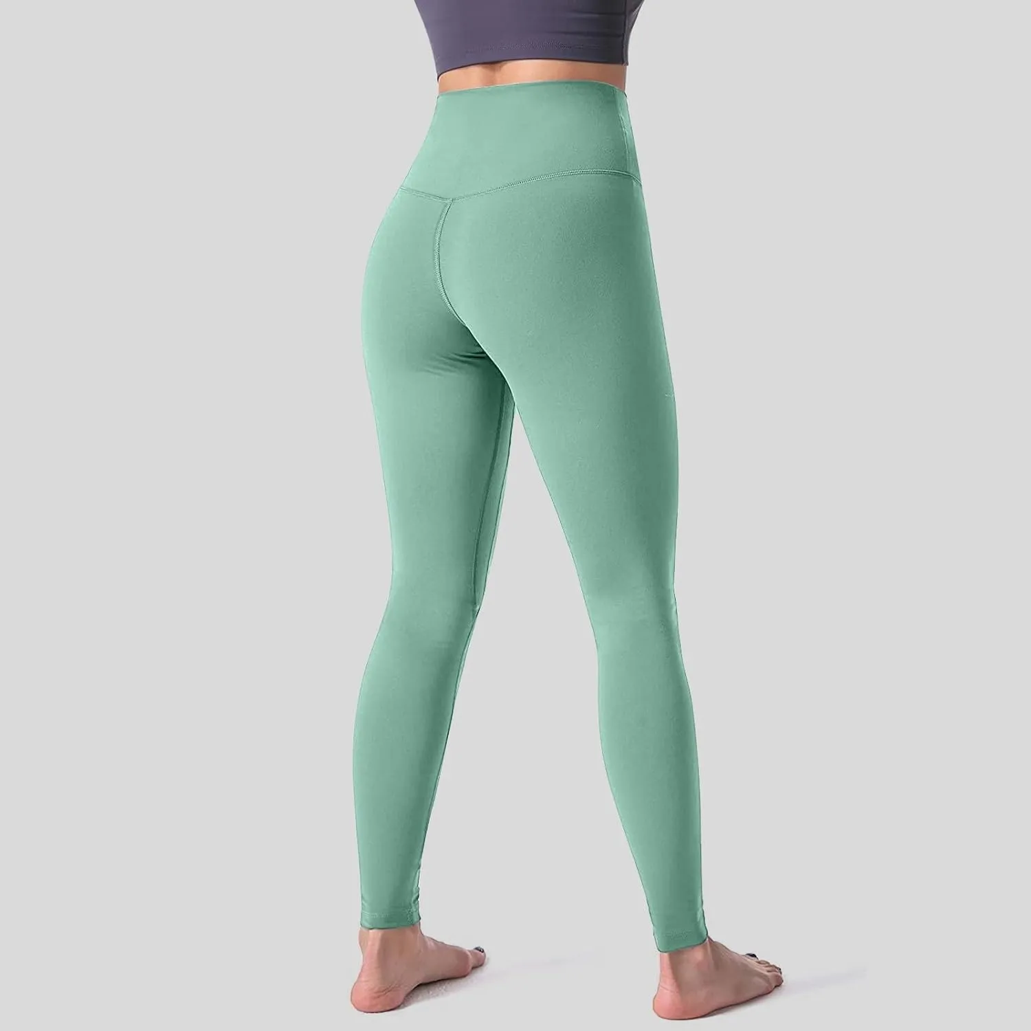 Women's Solid Color Fashionable Casual Sports Hip Lifting High Elastic Tight Yoga Pants Loose Fit Yoga Pants Petite