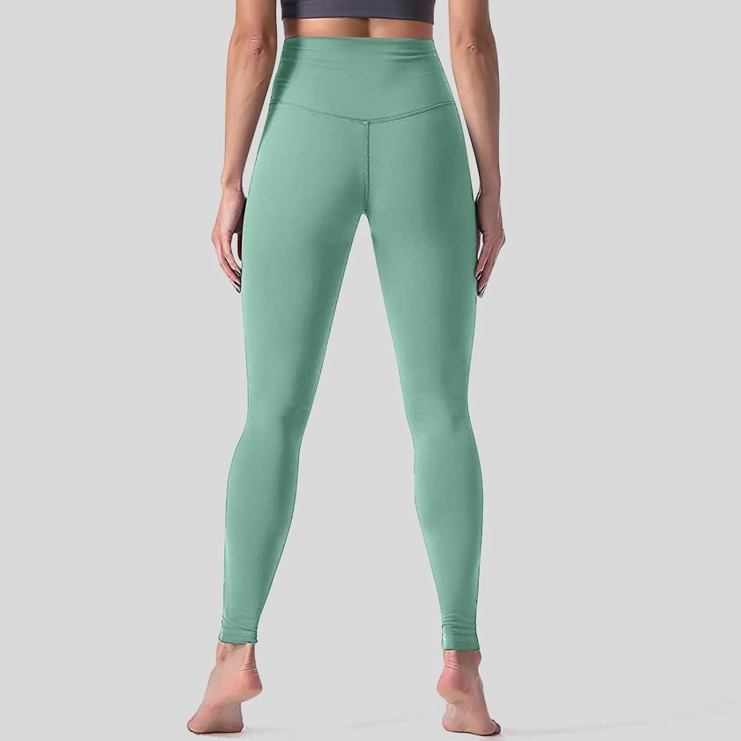 Women's Solid Color Fashionable Casual Sports Hip Lifting High Elastic Tight Yoga Pants Loose Fit Yoga Pants Petite