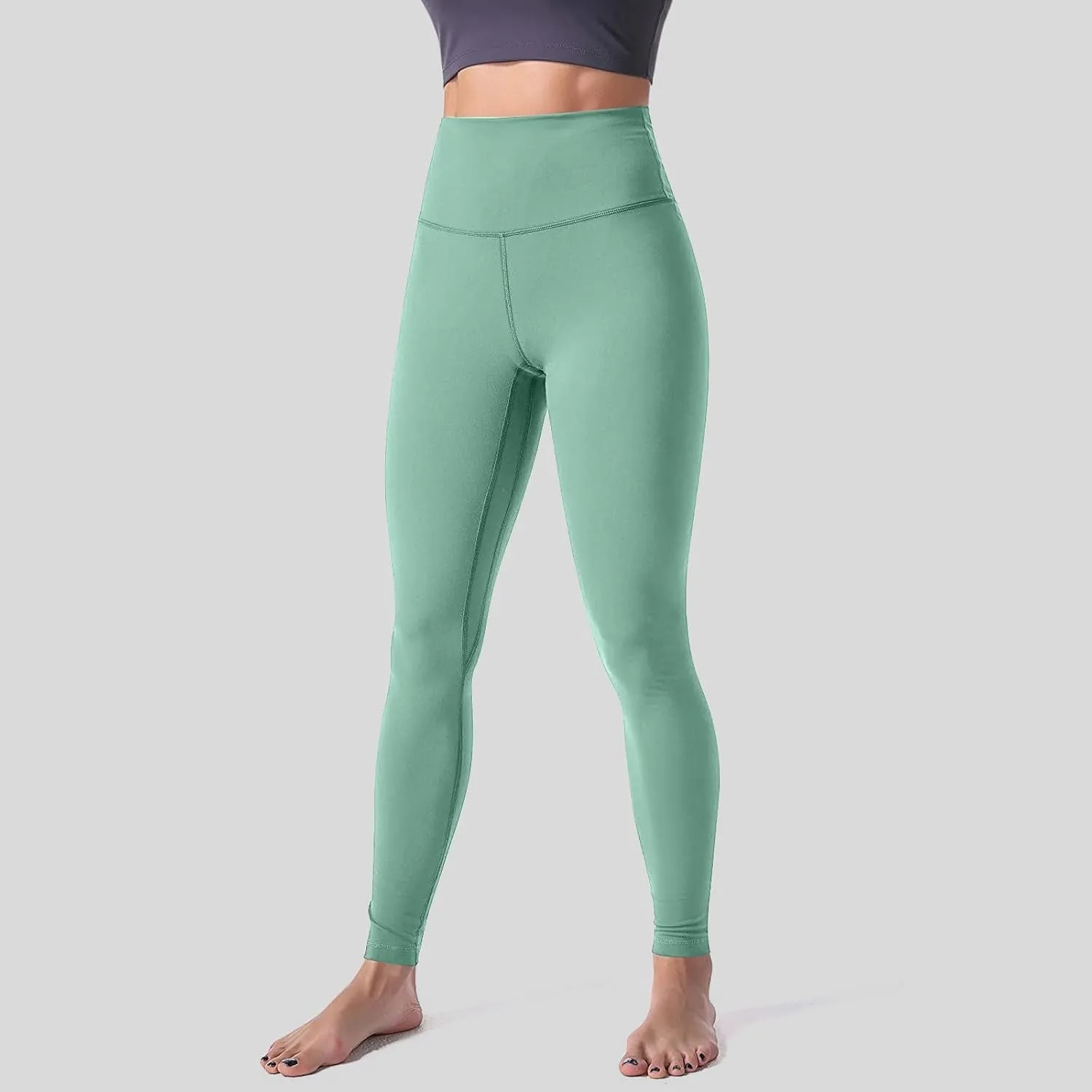 Women's Solid Color Fashionable Casual Sports Hip Lifting High Elastic Tight Yoga Pants Loose Fit Yoga Pants Petite