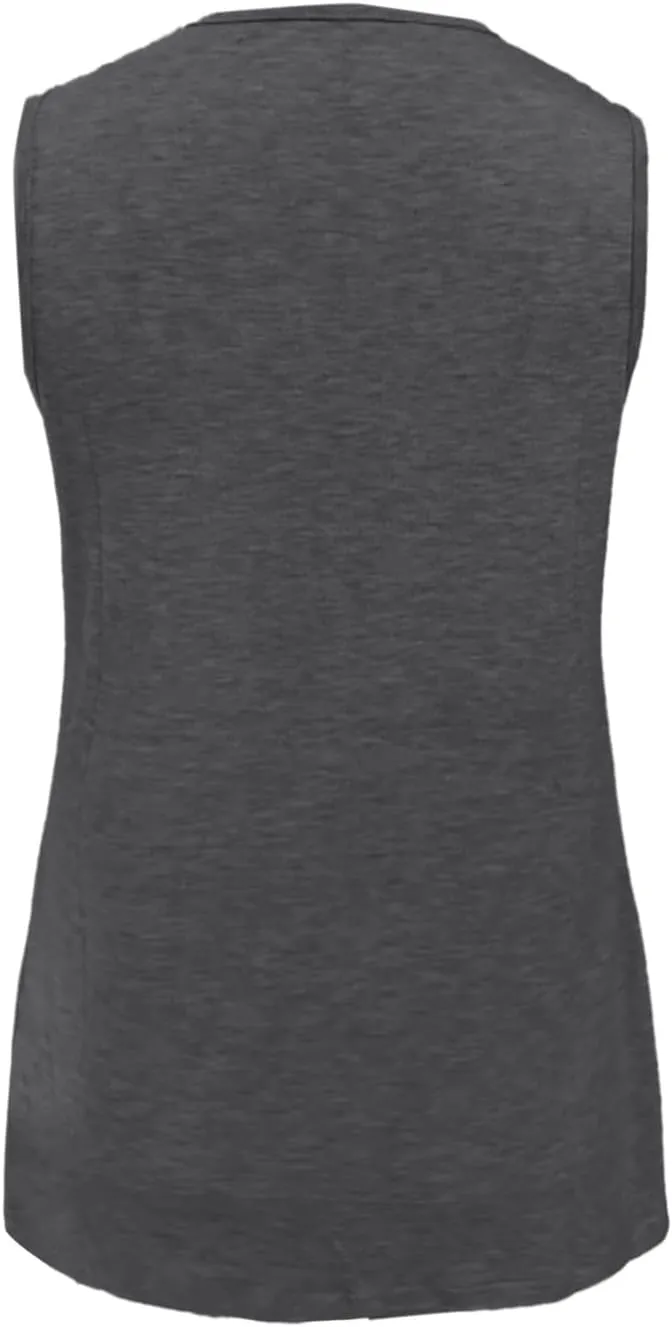 Womens Summer Tank Top Solid Color 2025 Vacation Sleeveless V Neck Loose Tee Beach Clothes Fashion Outfits