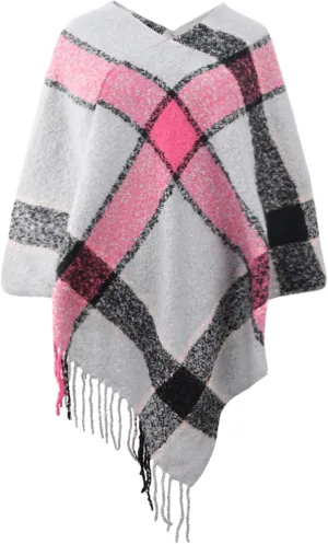Women's Tassel Hem Sweater Fringe Shawl Wrap Long Cardigan Knitwer Pullover Poncho Sweater Soft Boho Cape Top Coat