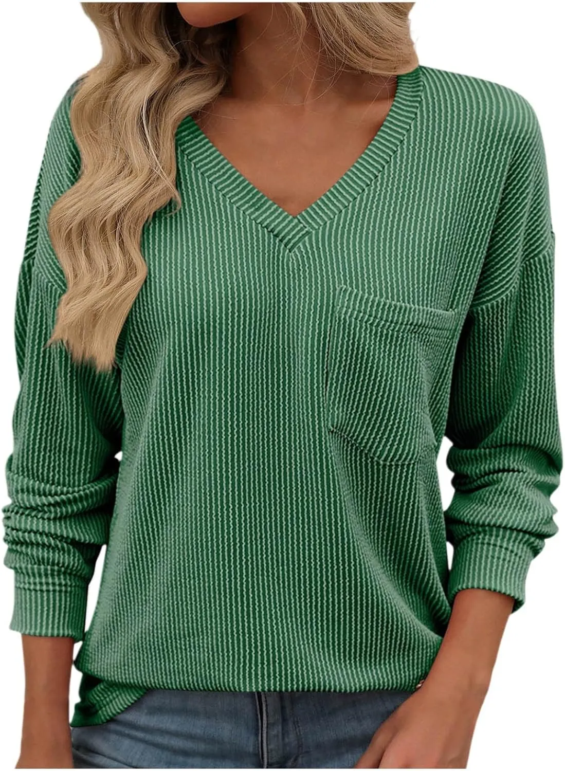 Womens Tunic Tops Loose Fit Long Sleeve Striped Shirts Crewneck Tops Lace Top Plus Size Women