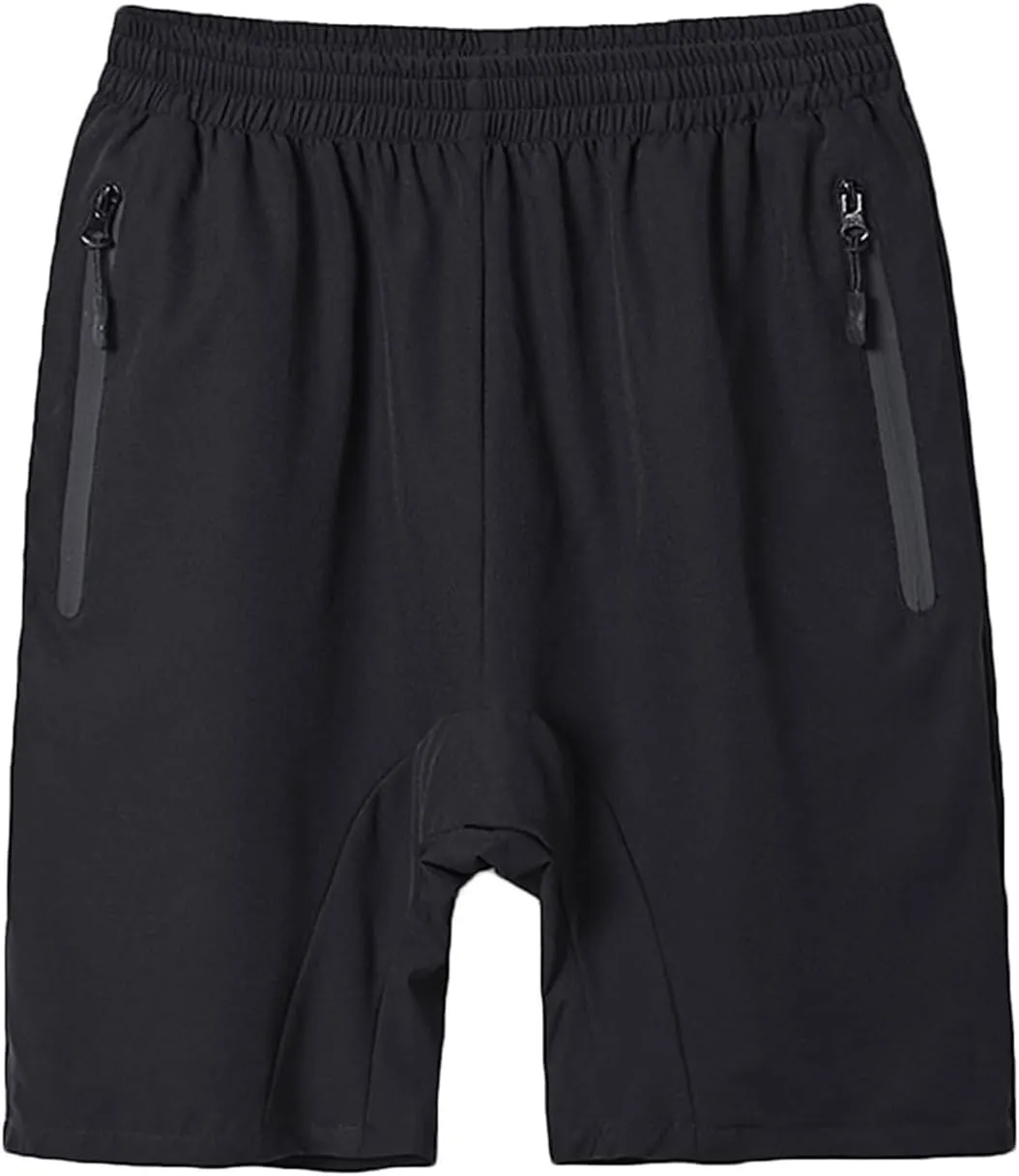 Xiaojmake Men's Running Shorts with Zipper Pocket Lightweight Elastic Waist Athletic 9 Inch Gym Shorts Quick Dry Hiking Short