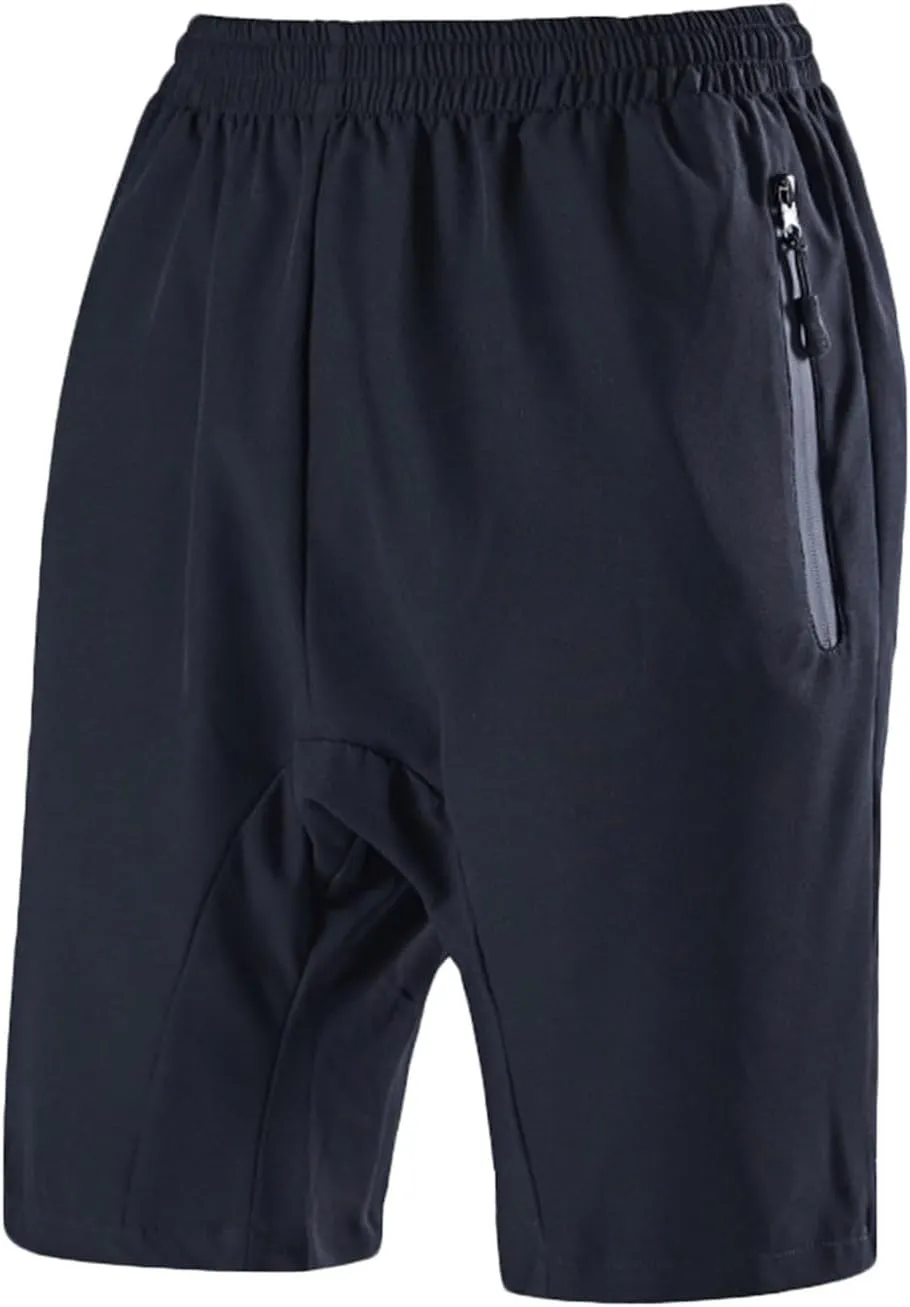 Xiaojmake Men's Running Shorts with Zipper Pocket Lightweight Elastic Waist Athletic 9 Inch Gym Shorts Quick Dry Hiking Short