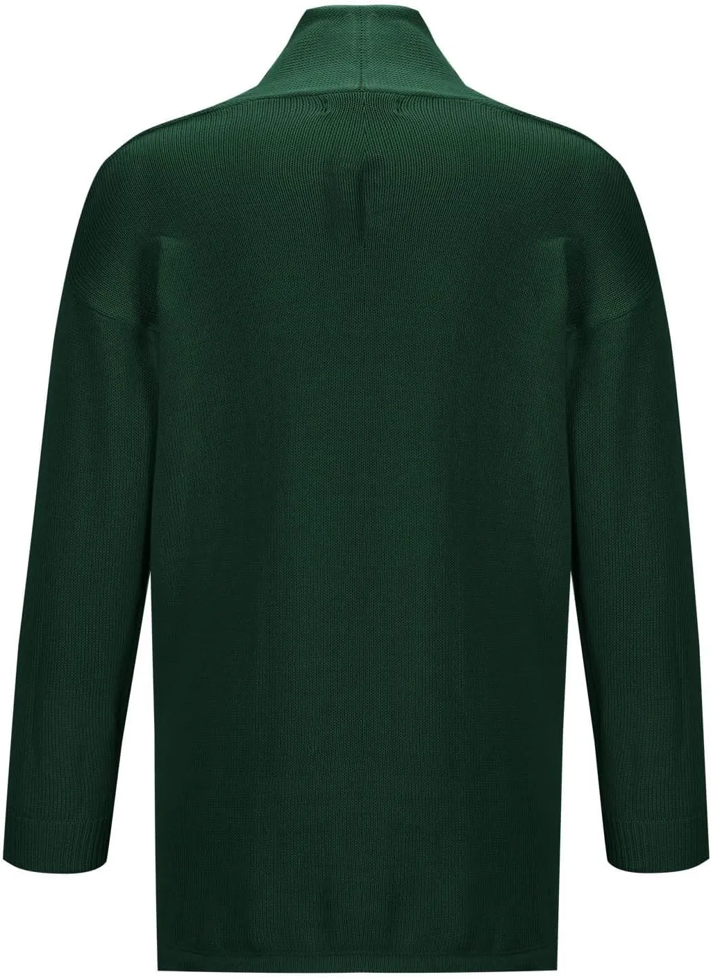 XUNRYAN Men's Open Front Cardigan Knit Ribbed Sweater Jacket Shawl Collar Cardigans Loose Fit Chunky Sweater Coat Pockets