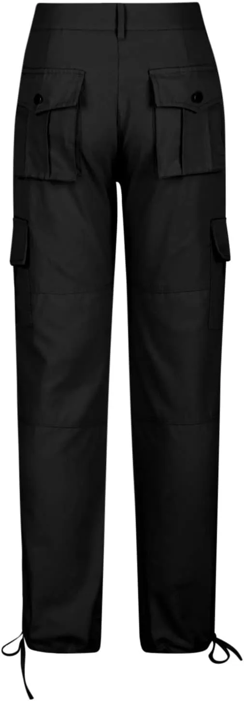 yardsong Multi-Pocket Outdoor Camping Hiking Cargo Pants Women's Low Rise Stretch Tactical Tapered Pants
