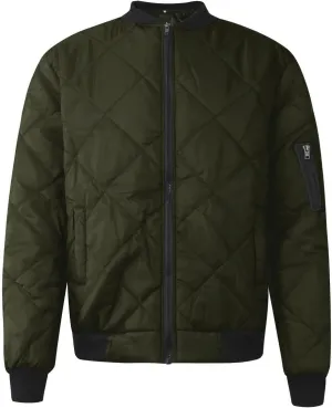 Ymosrh Men's Bomber Jacket Quilted Jackets Windproof Zip Up Winter Warm Coats Outwear Jackets Fashion, XL-5XL