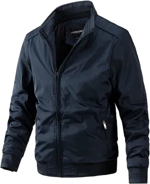 Ymosrh Men's Chamarras para Hombre Casual Lightweight Jacket Softshell Bomber Varsity Windbreaker Cool Jackets, XL-5XL