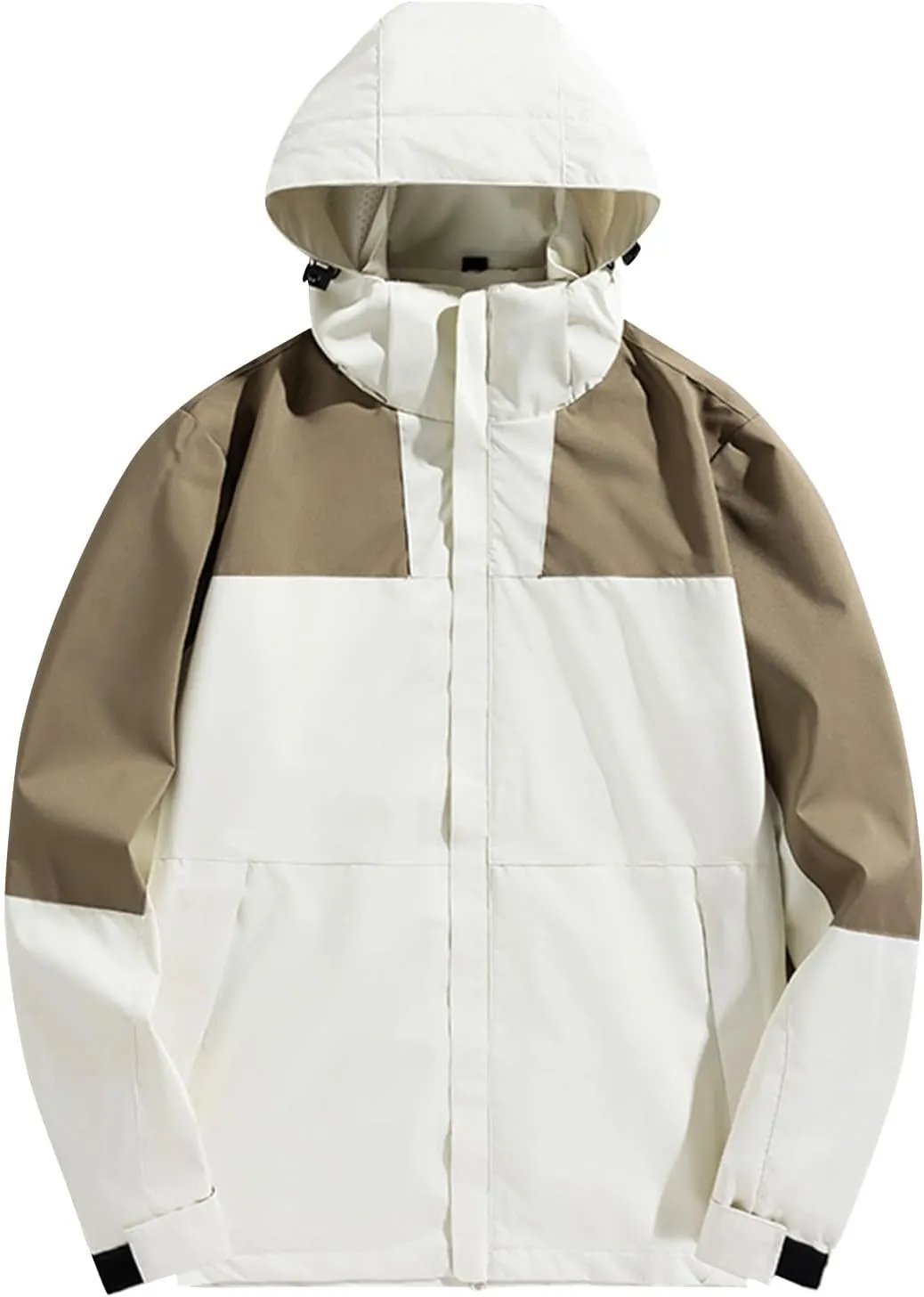 Ymosrh Men's Fashion Windbreaker Jackets Windproof Water Resistant Full Zip Up Outdoor Hiking Fishing Coats, S-6XL