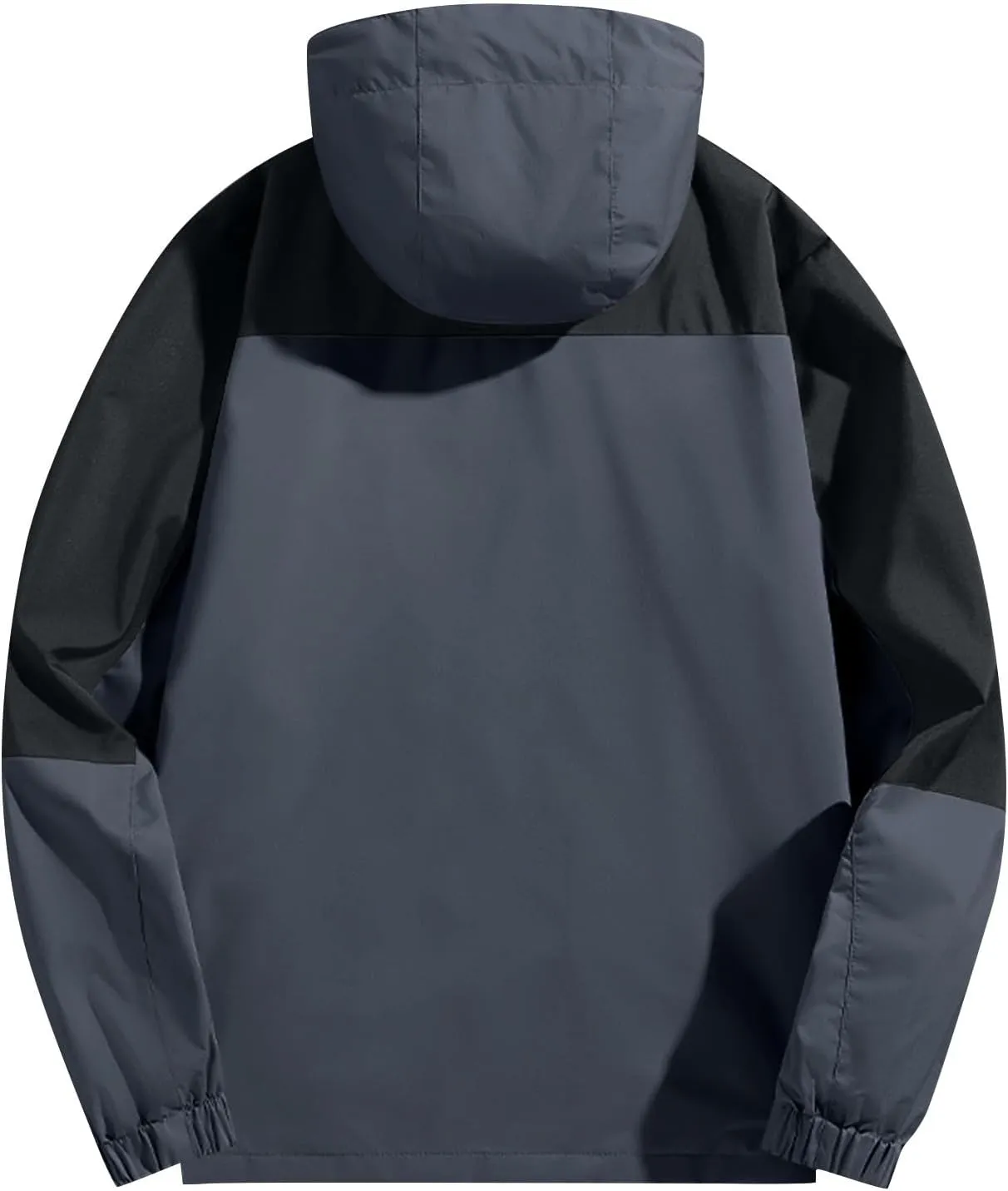 Ymosrh Men's Fashion Windbreaker Jackets Windproof Water Resistant Full Zip Up Outdoor Hiking Fishing Coats, S-6XL