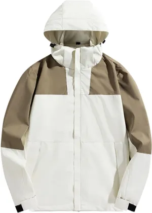 Ymosrh Men's Fashion Windbreaker Jackets Windproof Water Resistant Full Zip Up Outdoor Hiking Fishing Coats, S-6XL
