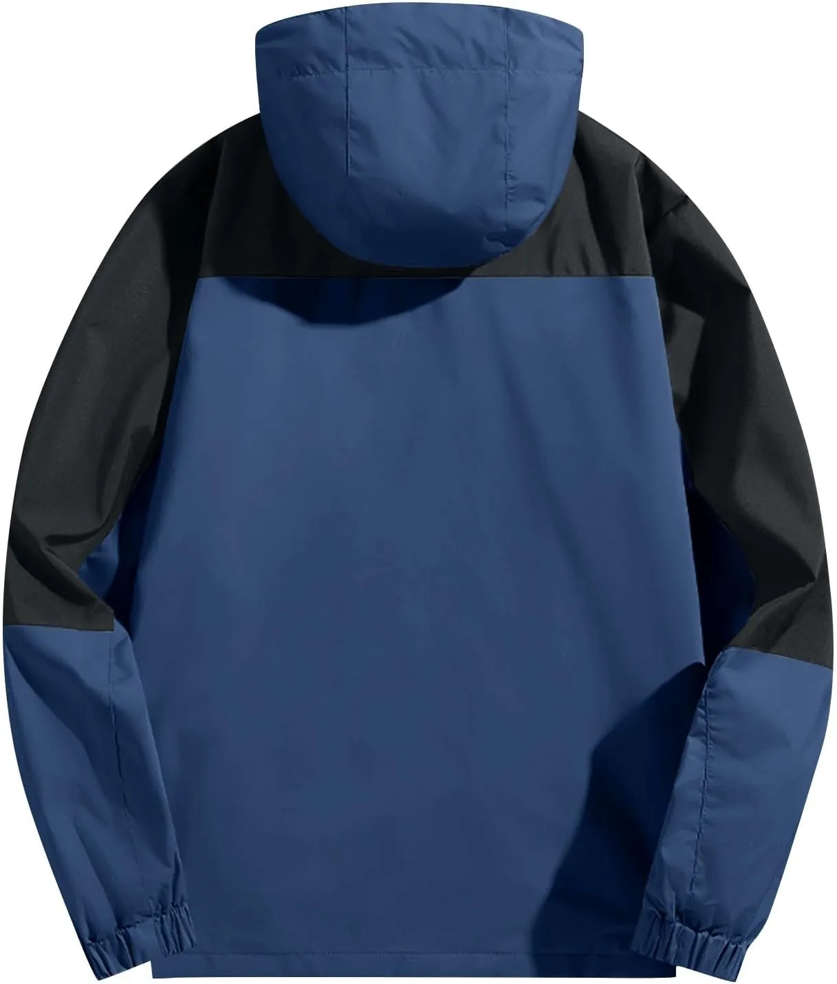 Ymosrh Men's Fashion Windbreaker Jackets Windproof Water Resistant Full Zip Up Outdoor Hiking Fishing Coats, S-6XL