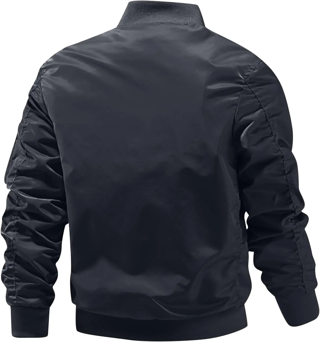 Ymosrh Men's Lightweight Jacket Jacket Casual Fall Winter Windbreaker Bomber Zip Up Coat with Pocket Jacket, XXXL-L6