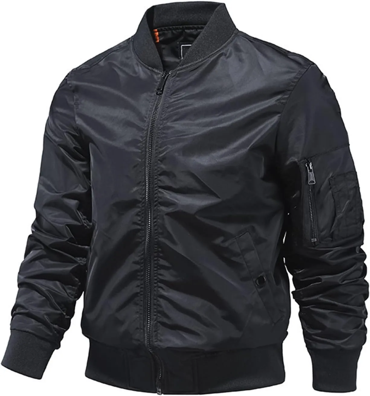 Ymosrh Men's Lightweight Jacket Jacket Casual Fall Winter Windbreaker Bomber Zip Up Coat with Pocket Jacket, XXXL-L6